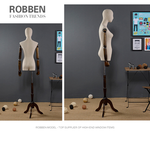 Mannequin de vitrine <span class=keywords><strong>vintage</strong></span> pour <span class=keywords><strong>femme</strong></span>, demi-corps, bras, style coréen, support de présentation de vêtements pour les panneaux publicitaires des magasins - Product Image 3
