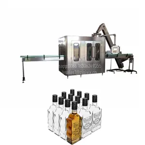 Glass Bottle Win/ Whiskey/ liquor/ Alcohol Filling Labeling Packing Machine