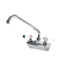 Robinet mélangeur de cuisine classique moderne FEIDU G1/2 pouce à double poignée avec douchette extractible, 2 trous, laiton poli chromé