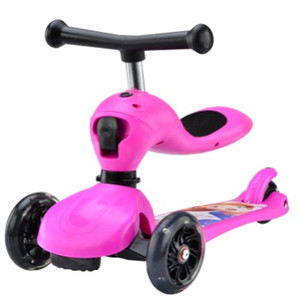 สกู๊ตเตอร์แบบมีแป้นเหยียบสำหรับเด็ก 2-in-1 แบบพับได้สำหรับเด็กอายุ 12 เดือนขึ้นไป สีฟ้า สีแดง สีชมพู - Product Image 2