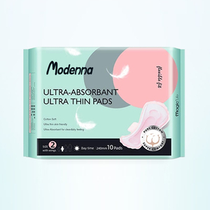 <span class=keywords><strong>Toallas</strong></span> <span class=keywords><strong>Sanitarias</strong></span> de Algodón Orgánico Súper <span class=keywords><strong>Absorbentes</strong></span>, Ultrafinas, de 240 mm, para Uso Nocturno, con Aniones, Alas y Revestimiento Trasero Transpirable - Product Image 2