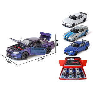 Modellino <span class=keywords><strong>Auto</strong></span> GTR Edizione Stradale in Scala 1:24 1:32 in Metallo Pressofuso con Suoni e Luci, 4 Porte, Retrocarica in Lega da Collezione - Product Image 5