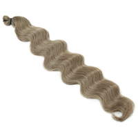Cheveux synthétiques ondulés pour tresses bohèmes, extensions de cheveux en vrac ondulés, brun ombré blond, vente chaude