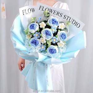 باقة مصنوعة يدويًا من البوليستر روز كيفا للبيع بالجملة عيد الحب عيد الأم عيد الميلاد عيد هالوني المدرسة مرة أخرى - Product Image 2