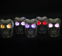 Vente en Gros de Bougies Électroniques Squelettes Créatives pour Halloween, Fournitures de Fête et Vacances, Veilleuse d'Atmosphère Horreur
