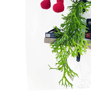 Plante artificielle de mur en forme de fougère, tissu vert foncé, 10 cm, pour décoration intérieure et accessoires de mariage - Product Image 2