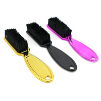 Brosse de nettoyage dorée pour tondeuse de barbier, lame, tondeuse, pour effets dégradés, et dépoussiéreur de cou pour manucure et salon