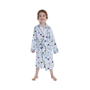 100% coton Kimono Lounge <span class=keywords><strong>peignoir</strong></span> pour enfants Toddle filles et garçons vêtements de nuit pour Spa Robe - Product Image 5