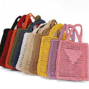 売れ筋レディースマルチカラーサマートライアングルマークストローバッグビーチホリデードレストートバッグBolsos Playa環境にやさしいバッグハンドバッグ - Product Image 3