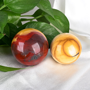 Healing <b>Crystal</b> Sphere Wholesale Natural Gemstone Bright Mookaite Jasper <b>Ball</b> Sphere for Decoration - Product Image 3