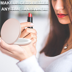 Cổ Phiếu Giá Thấp Bán Buôn Vòng Pocket Trang Điểm Gương Led Magnifying Nhỏ Gọn Du Lịch Gương Xách Tay Gương Với Đèn Led - Product Image 4