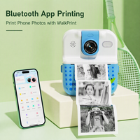Kamera Instan Anak dengan 23 Bingkai Foto Seru, Pilihan Foto 48M, Lensa Putar 180 Derajat, Pencetakan Bluetooth, dan Permainan