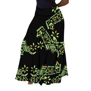 Nouveau Design <span class=keywords><strong>Jupe</strong></span> Longue Maxi Femme Imprimé Tribal Polynésien Hawaïen Vintage Taille Haute Coupe A Évasée <span class=keywords><strong>Jupe</strong></span> Décontractée Vacances Plage - Product Image 3