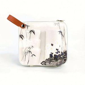 New Launch Chinoiserie Travel Portable Tea Set Case EVA Protective Bag for Tea Glass Ceramic <b>Bottle</b> Cups - Product Image 1