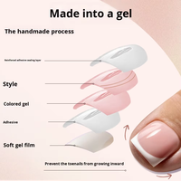 Faux Ongles d'Orteils à Presser Gel Souple Rose Couvrants avec Logo Personnalisé, Vente en Gros, Qualité PMMA Supérieure, Prédécoupés en Gel Couleur