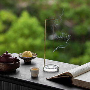 Chinese Zen Incense Burner Glass Holder Hand Made For <b>Tea</b> Ceremony Home Decor Sandalwood Aroma <b>Diffuser</b> Indoor Use - Product Image 4