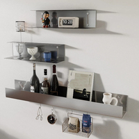 Étagère murale de rangement en acier inoxydable, porte-gobelets, présentoir pour cuisine, usage commercial, salon