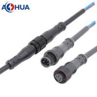 Connecteur M12 Métallique Étanche Mâle-Femelle pour Équipement Industriel, Signal d'Alimentation, 2, 3 ou 4 Broches, pour Éclairage LED Médical et Câblage d'Extension DIY