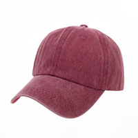 Groothandel op maat gemaakte logo acid wash katoenen vintage dad hat verstelbare denim sport gewassen zwarte baseball cap