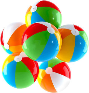 Joee סיטוני קידום מותאם אישית כדורי החוף pvc מתנפחים חיצונית צבעוני חוף כדורי צעצוע לפוצץ את כדור החוף קשת - Product Image 1