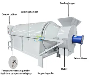 Pequena biomassa tambor rotativo secador/lodo tambor rotativo secador/milho secagem tambor rotativo secador máquina