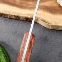 Couteau de cuisine en bois massif forgé à la main de 6 pouces pour le camping, l'abattage et le désossage en métal durable