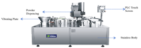Machine de remplissage de poudre professionnelle manuelle pour seringues préremplies et de capsulage avec collecteur de poussière