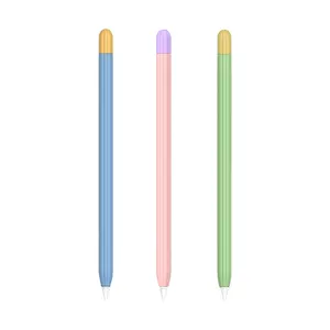 Yumuşak silikon kılıf Apple Tablet Stylus kalem için 1St 2Nd Gen dokunmatik manyetik kalemlik Ipad kapasitif kalemler kol Ipencil kavrama