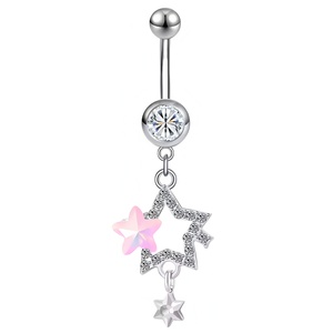 Nouveaux Piercings de Nombril Tendance Estivale, Formes Lune et Terre Colorées, Pendentifs Papillon, Bijoux de <span class=keywords><strong>Piercing</strong></span> Personnalisés - Product Image 5