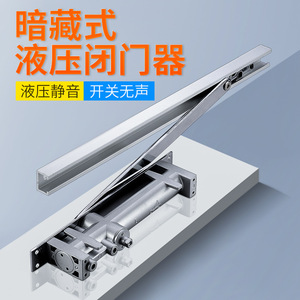 Ferme-porte hydraulique dissimulé Zhan Han, vitesse réglable, en aluminium moulé, style moderne, pour portes intérieures d'hôtel - Product Image 2