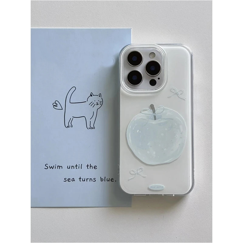 White Large-Pore IMD Varnish - White - Apple Bow - No Bracelet