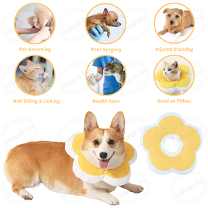 Collares de recuperación de mascotas ajustables con flores <span class=keywords><strong>Collar</strong></span> protector para gatos y perros Elizabeth - Product Image 3