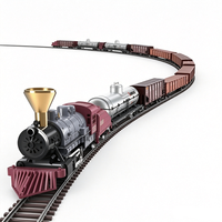 Set de Tren a Escala 1/87, Locomotora de Vapor Flat Boy, Tren Eléctrico con Vagón de Carga, Escala HO, Trenes de Juguete