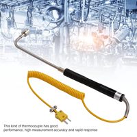 Ruixiangtong K Type Thermocouple Temperature Probe Konstruksi Baja Paduan Pegangan Terisolasi Desain Shank Melengkung Model Rxt-112 1