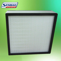 Precio de fábrica marco de aluminio H13 H14 Filtro de campana de flujo laminar Filtro de hoja filtro HEPA de aire plisado