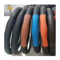 Protection de volant de voiture en cuir véritable universelle, forme ronde O et forme D