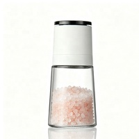 Moulin à sel et poivre en plastique écologique Empower A6-G1, vente en gros d'usine, moulin à épices sèches, bouteille en verre de 110 ml, bouton rotatif manuel