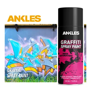 ANKLES wholesale black color graffiti spray paint 400ml airless compressor graffiti spray paint