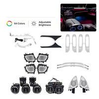 Kit d'éclairage d'ambiance pour voiture Mercedes Benz Classe C W206 X254 2022-2025 LED 64 couleurs, amélioration de l'intérieur, décoration d'ambiance