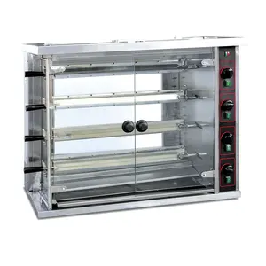 Peralatan dapur komersial mesin Oven Rotisserie ayam 12-16 buah ayam