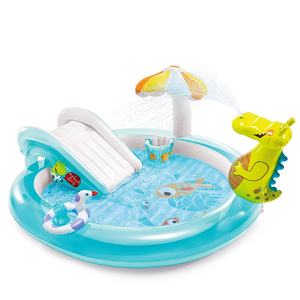 Piscina Inflable Infantil INTEX con Tobogán y Pelotas Oceánicas - Modelo 57166 para Uso en Exteriores - Product Image 1