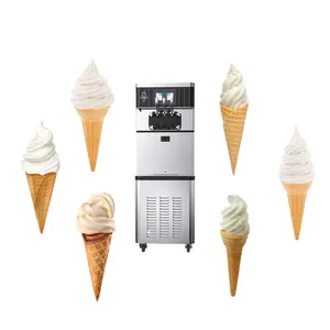Mesin es krim melayani lembut komersial, mesin penjual es krim es krim dengan CE