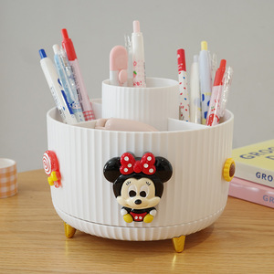 Máy tính để bàn xoay bút conner công suất lớn văn phòng phẩm lưu trữ hộp chàng trai cô gái trẻ em bàn pp tiêm ánh sáng phong cách sang trọng - Product Image 4