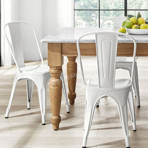 Chaises de café en <span class=keywords><strong>acier</strong></span> noir empilables en gros, chaises de pub, chaises de salle à manger en aluminium pour hôtels, chaises <span class=keywords><strong>Tolix</strong></span> pour restaurants - Product Image 3