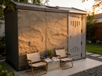 Tiny House WooWild – Atelier/Entrepôt Modulaire Préfabriqué Portable, Rapide, Étanche, en HDPE, Alimenté par Énergie Solaire, Écologique et Moderne