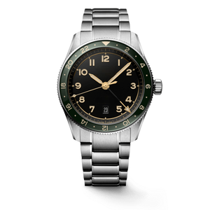 Travel Ready Men GMT Watch 24h Rotating Bezel Luminous Hands Stainless Steel Bracelet Analog Wristwatch Longinesing - Product Image 6
