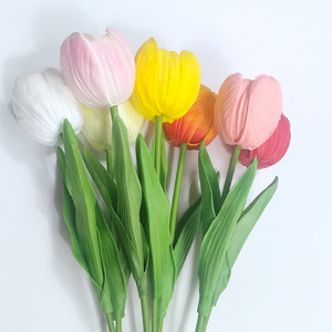 Fleurs artificielles en tulipes Xinchengzhi, 30 cm-100 cm, en plastique et soie, pour mariage, décoration de la maison, accessoires de bouquet - Product Image 1
