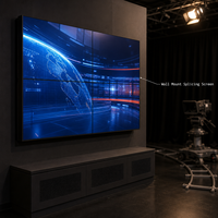 Écran de mur vidéo LCD IPS 49 pouces avec cadre de 1,8 mm pour l'épissure d'écrans, luminosité 2.1 700 cd/m² pour studio TV et diffusion en direct