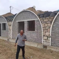 Couverture écologique originale en terre pour la plantation d'herbe, pour la construction rapide d'une maison-cave en FRP pour une petite structure gonflable