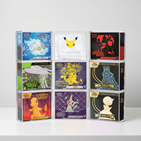 Vitrine de présentation rectangulaire moderne en acrylique transparent avec couvercle magnétique pour collection de boîtes Elite Trainer Box